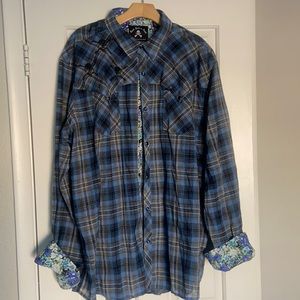 New shirt! Unisex plaid.  Skulls